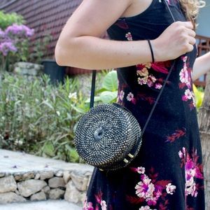 Small Woven Circle Bali Hand Bag